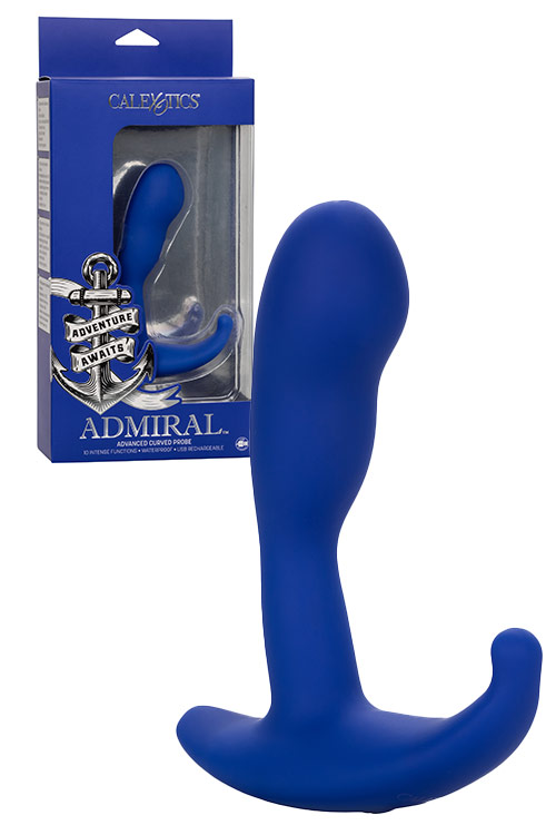 California Exotic Admiral Advanced 4&quot; Vibrating Curved Anal Probe