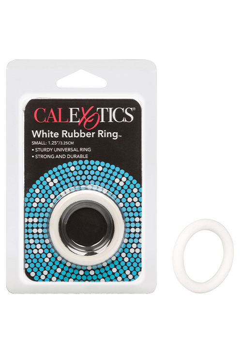 1.75" White Rubber Penis Ring