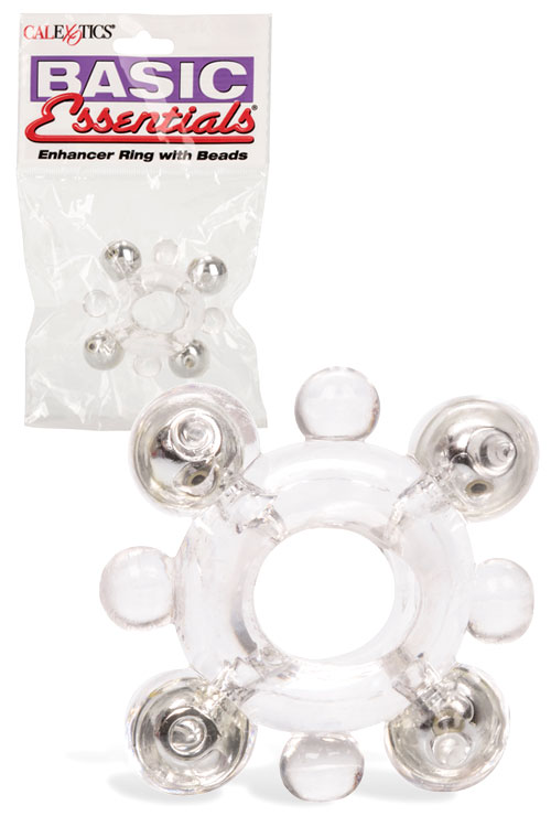 Basic Essentials Penis Ring with Beads