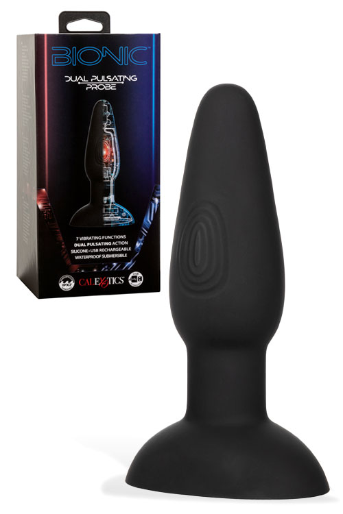 California Exotic Bionic Dual Pulse - 5.75&quot; Vibrating Anal Plug with Dual Pulsation