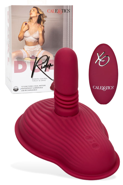 California Exotic Dual Rider 6.75&quot; Remote Controlled Thrusting, Rideable Vibrator