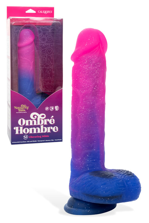 California Exotic Naughty Bits Ombré Hombre XL 8.5&quot; Vibrating Dildo