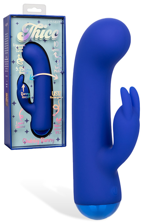 California Exotic Chubby Bunny 7.5&quot; Rabbit Vibrator with Flickering Clitoral Teaser