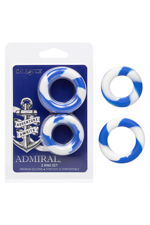 California Exotic Admiral 2 Piece Silicone Cock Ring Set