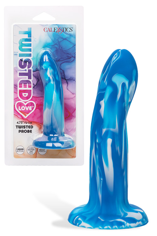 California Exotic Twisted Probe 4.75&quot; Marbled Silicone Dildo