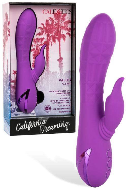 California Exotic Valley Vamp 8.5&quot; Rabbit Vibrator With Swinging Teaser