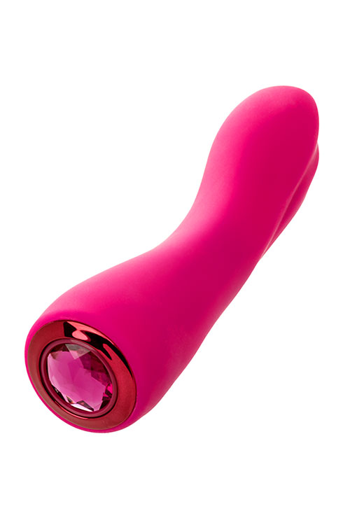California Exotic Curve 7&quot; Silicone G Spot Vibrator with Gem Base