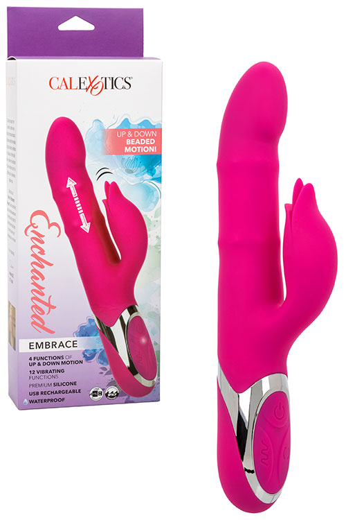 Embrace 9.5" Rabbit Vibrator with Pleasure Beaded Shaft