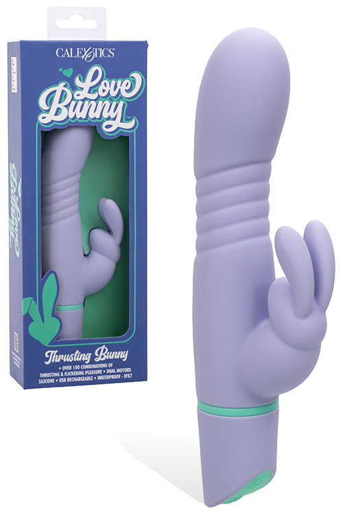 California Exotic Thrusting Bunny 7.5&quot; Thrusting Rabbit Vibrator