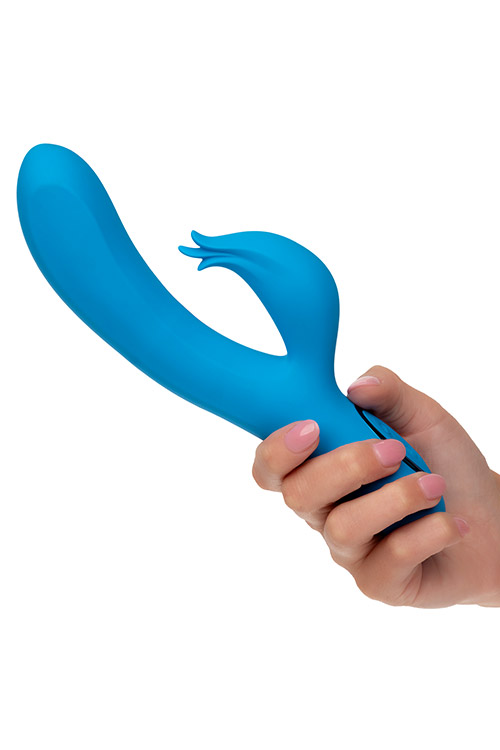 California Exotic Flutter G 9&quot; Silicone Rabbit Vibrator with Flicking Clitoral Teaser