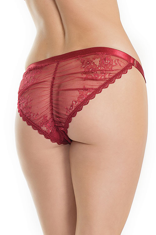 Bordeaux Babe Cheeky Ruched Panty