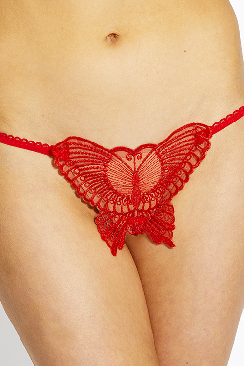 Curious Candy Butterfly Lace Crotchless Panty