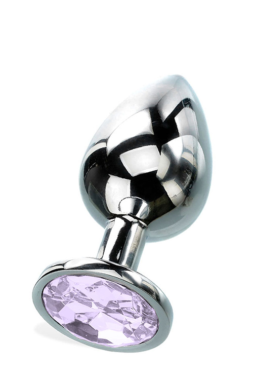 Curious Candy June - 2.7&quot; Moonstone Birthstone Butt Plug with Jewel