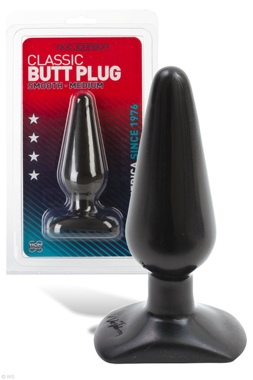 5.5" Smooth Black Butt Plug