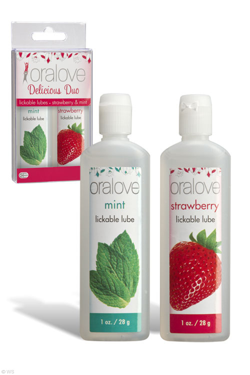 Oralove Lickable Lubes - Strawberry & Mint