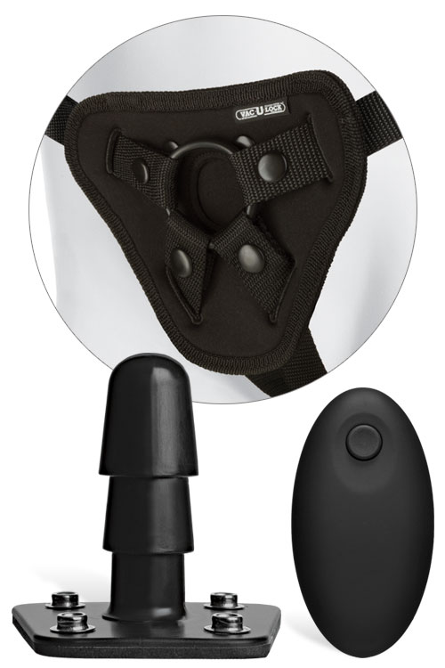 Vac-U-Lock Harness with Vibrator Converter & Remote