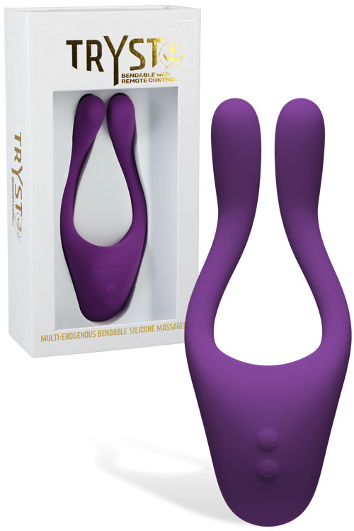 Doc Johnson Tryst 2 Remote Controlled 5.75&quot; Bendable Couple's Vibrator