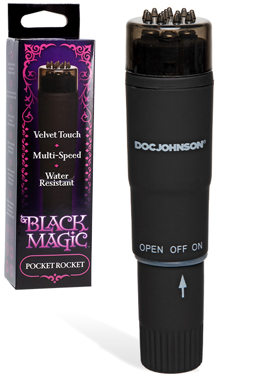 Doc Johnson Black Magic Pocket Rocket 4" Clitoral Vibrator
