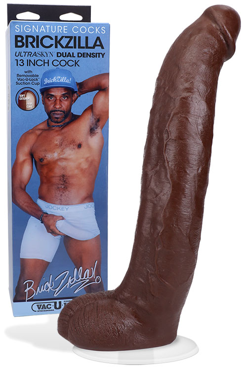 Doc Johnson Signature Cocks Brickzilla 13&quot; Dual Density Realistic Dildo with Suction Cup