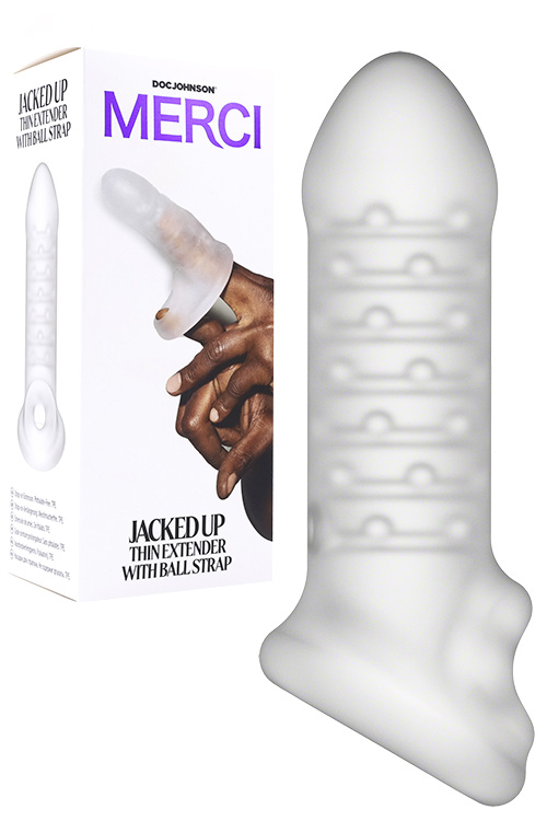 Doc Johnson Jacked Up 6&quot; Slender Penis Extender with Ball Strap