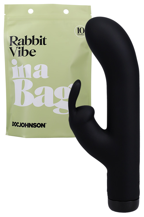 Doc Johnson Rabbit Vibe In A Bag 6.5&quot; Silicone Rabbit Vibrator