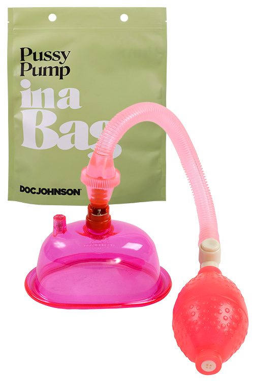 Doc Johnson Pussy Pump In A Bag 4.25&quot; Pink Vaginal Pump