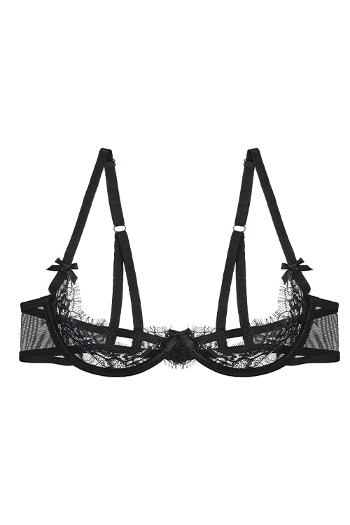 Dita Von Teese Von Follies Seduca Quarter Cup Black Underwire Bra