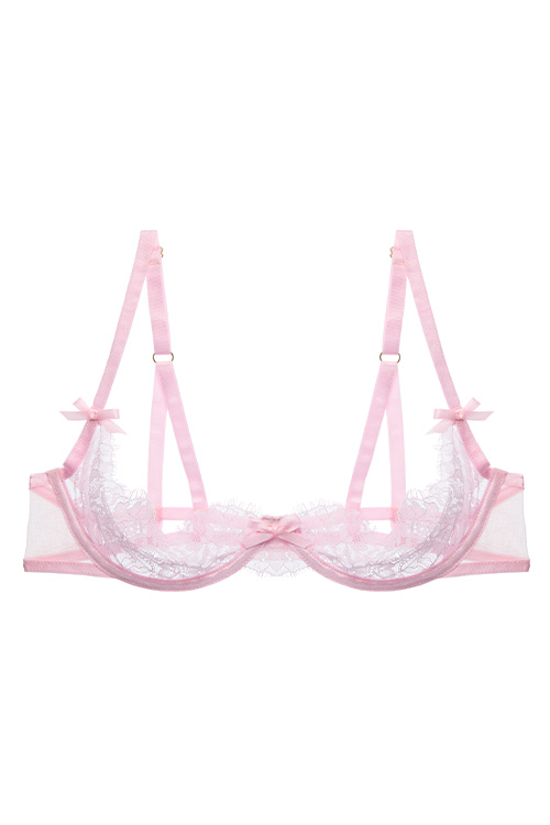 Dita Von Teese Von Follies Seduca Quarter Cup Pink Underwire Bra