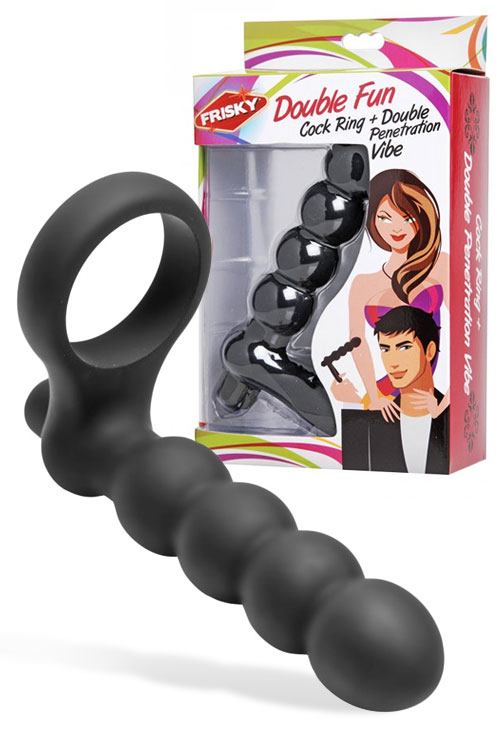 Vibrating Double Penetration Cock Ring