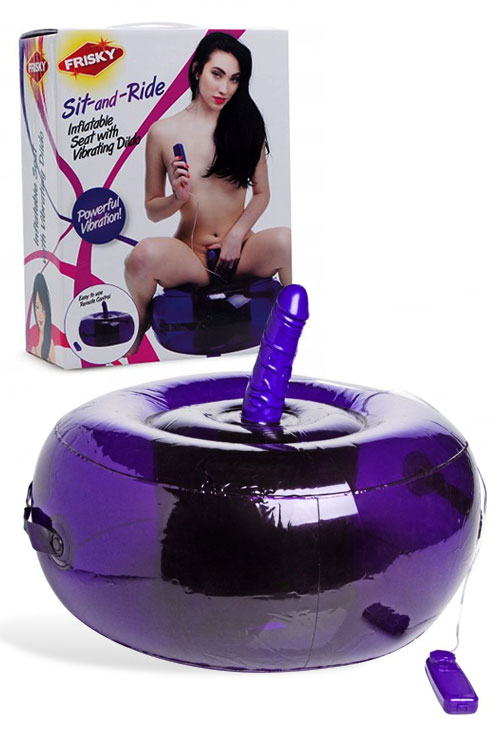Inflatable Love Seat with Vibrating 6.25" Dildo