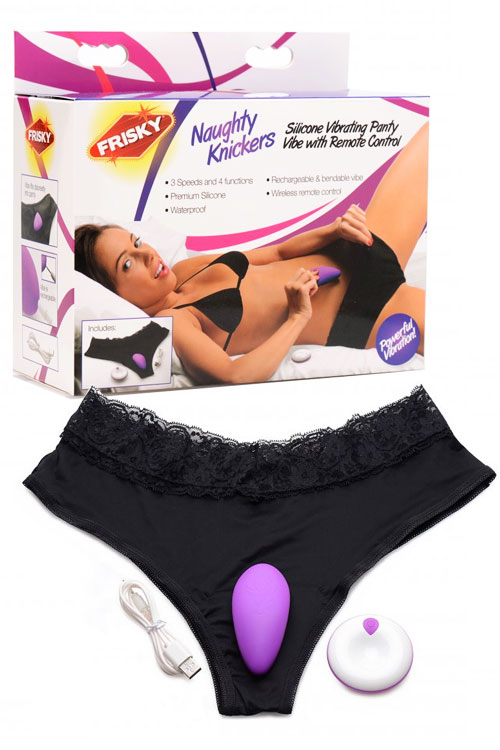 USB-Rechargeable Vibrating Lace-Trimmed Panty.