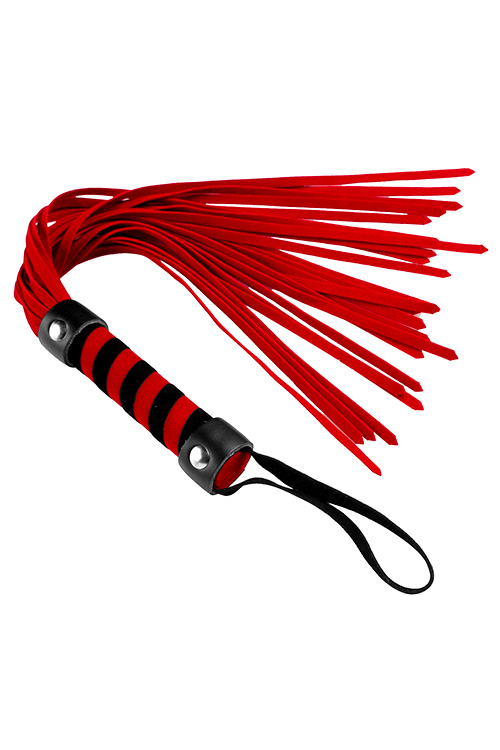 Frisky Short 15.75&quot; Red Suede Touch Flogger