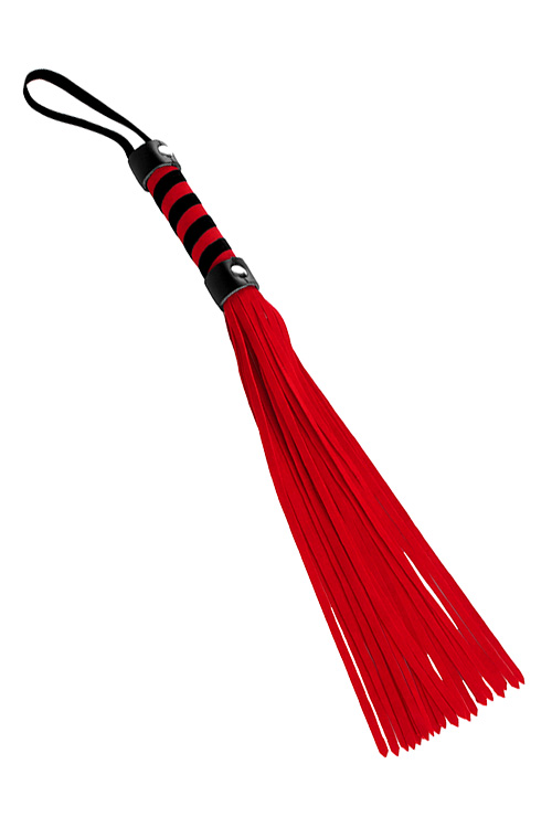 Frisky Short 15.75&quot; Red Suede Touch Flogger