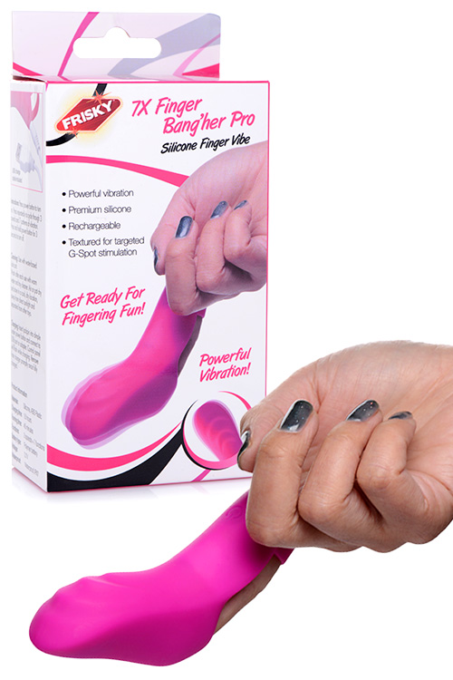 Frisky Bang Her Pro 4.7&quot; Silicone Finger Vibrator