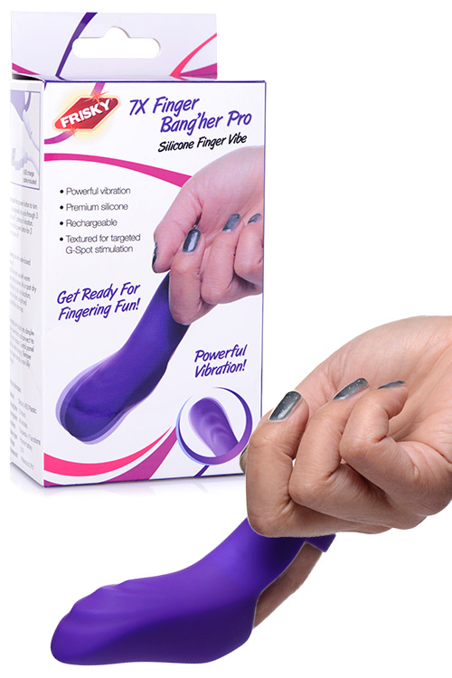 Frisky Bang Her Pro 4.7&quot; Silicone Finger Vibrator