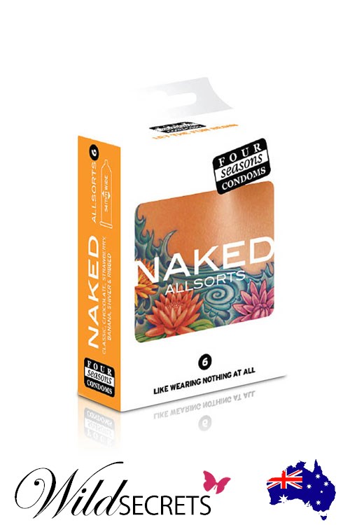 New Four Seasons Naked Allsorts Condoms 6 Pack Sex Essential Wild