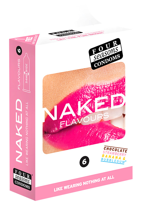 Four Seasons Naked Flavours 6 Pack Flavoured Latex Condoms