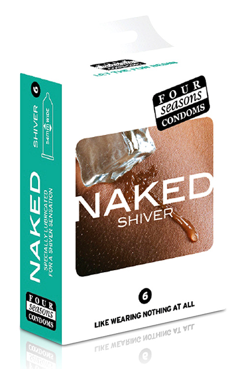 Four Seasons Naked Shiver 6 Pack Menthol Latex Condoms