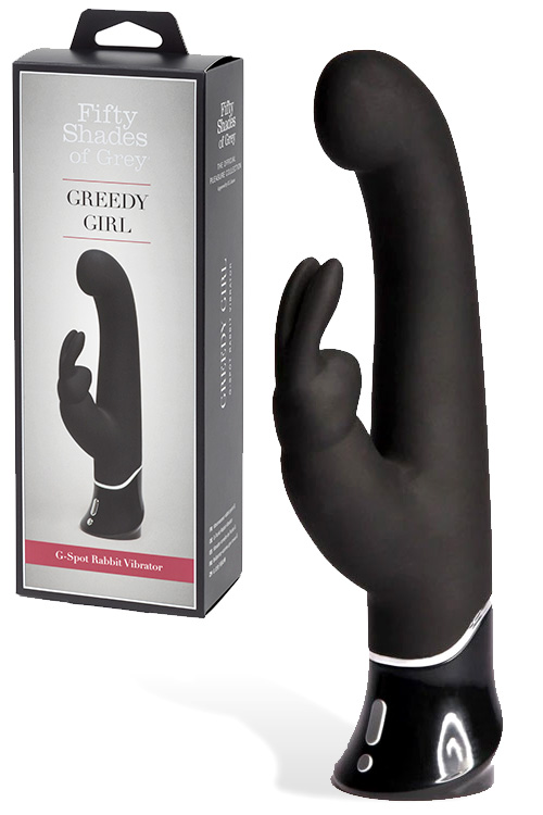 Fifty Shades Greedy Girl 9.5&quot; Rechargeable G-Spot Rabbit Vibrator