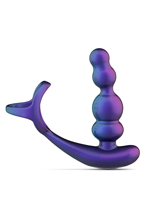 Hueman Stellar Force 5&quot; Remote Controlled Vibrating Anal Beads with Cock Ring