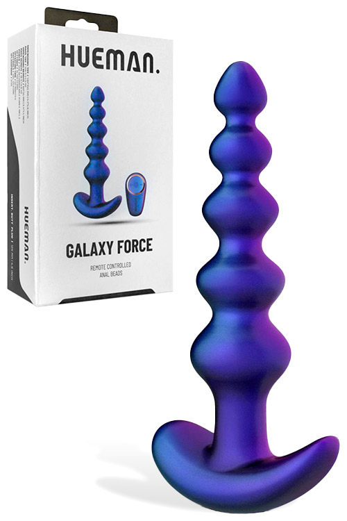 Hueman Galaxy Force 5.9&quot; Remote Controlled Vibrating Anal Beads