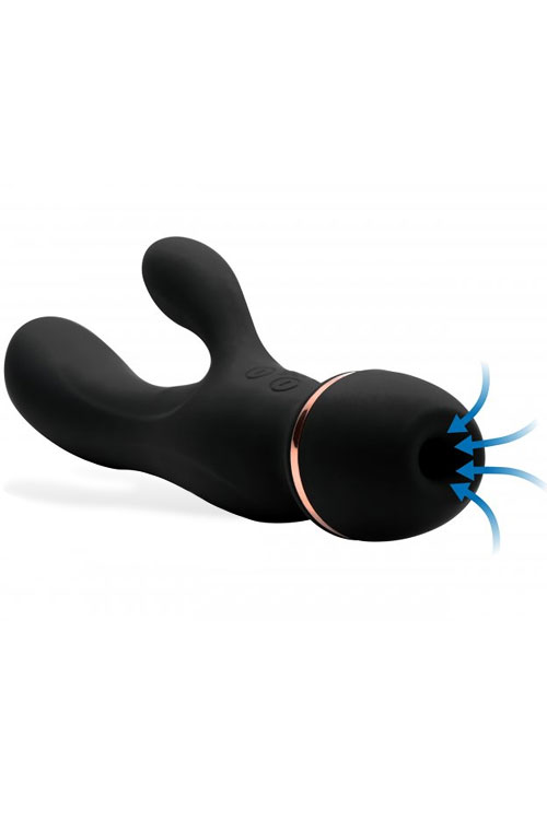 Inmi 8.75&quot; 3-In-1 Rabbit Vibrator with Clitoral Suction