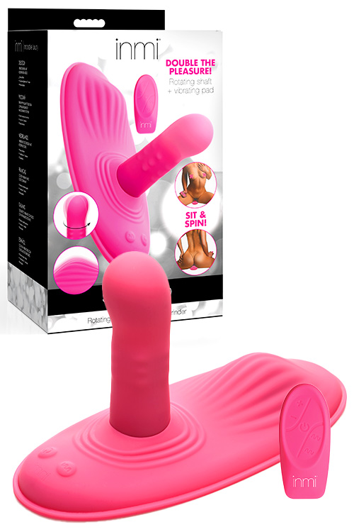 Inmi Spin 'N' Grind 9.3&quot; Remote Controlled Grinder Pad with Rotating Dildo