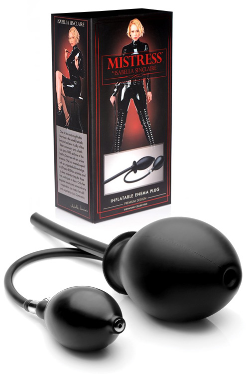 Mistress by Isabella Sinclaire 4.5&quot; Inflatable Butt Plug with Enema Attachment