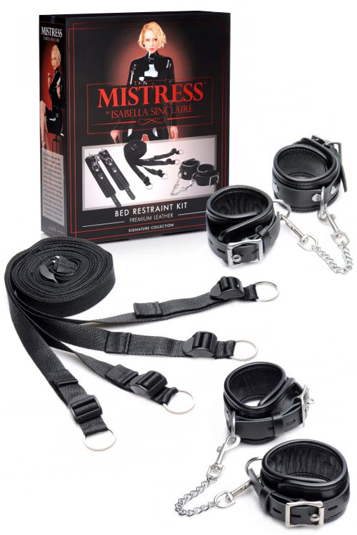 Bed Restraints with Leather Cuffs