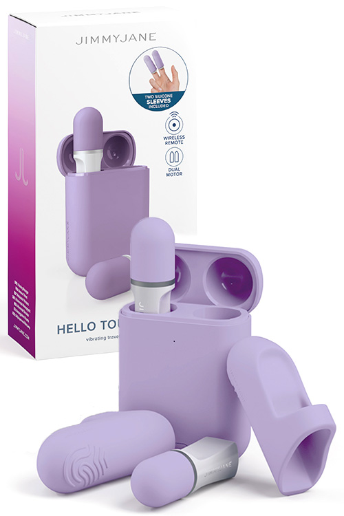 JimmyJane Hello Touch Pro 2.4&quot; Finger Vibrator with Travel Case