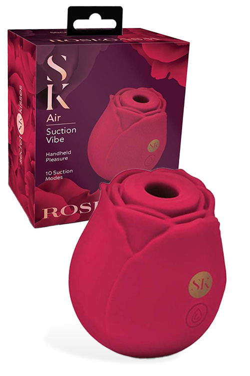 Secret Kisses 3.2&quot; Air Suction Rose Clitoral Stimulator