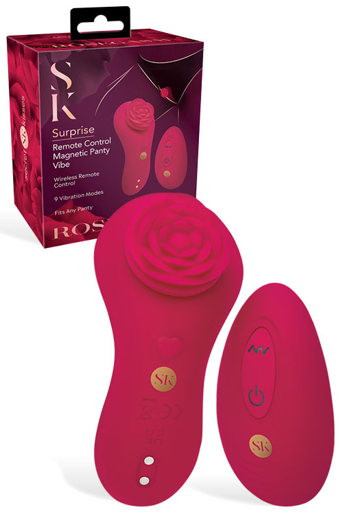 Secret Kisses Rosegasm Surprise 3.1&quot; Remote Controlled Magnetic Panty Vibrator
