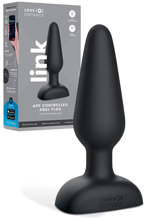 Love Distance Link - 5.5&quot; Vibrating Anal Plug with App Control