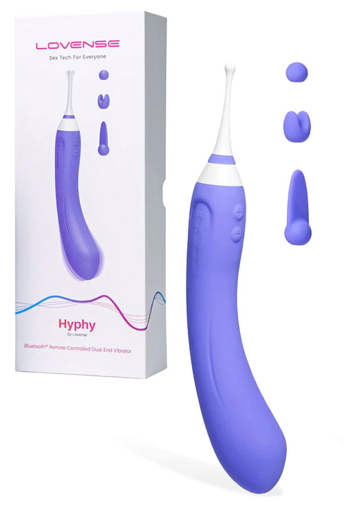 Lovense Hyphy 8.37&quot; App Controlled Dual Clitoral & G Spot Vibrator